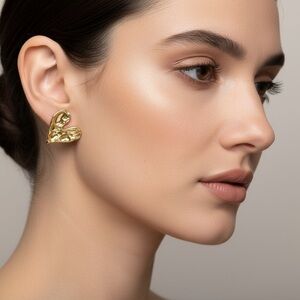 Gold Heart Earrings